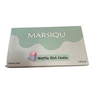 Marsiqu 12-Pack Waffle Dish Cloths – Mixed Colors, New in Box